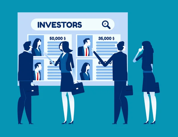 Yatırımcı Ara Konsept Vektörü Illüstrasyonu Yatırım Profesyonel — Stok Vektör