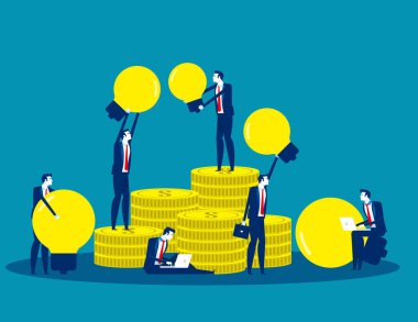 Yaratıcı projenin kitlesel finansmanı. İş vektörü illüstrasyonunu, geliştirmesini, stratejisini kavramsallaştır.
