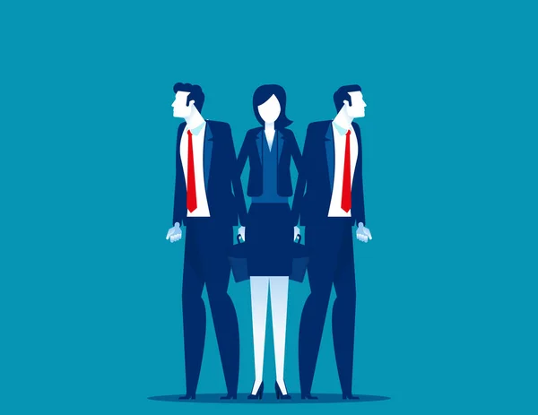 Bürokollegen Konzept Business Teamwork Vektor Illustration Miteinander Kooperation — Stockvektor