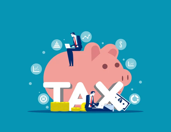 Daňová Analýza Společnosti Koncepce Vektorové Ilustrace Podnikatelského Financování Daň Strategických — Stockový vektor