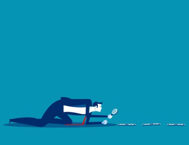 Businessman search of money. Concept business investment vector illustration, Flat character design. Investor
