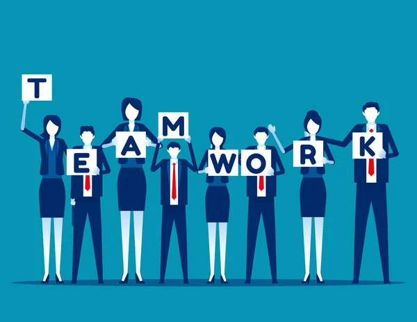 Business Teamwork Konzept Geschäftsteam Charakter Vektor Illustration Gruppe — Stockvektor