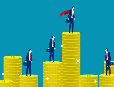 Office workers. Concept business financial vector illustration