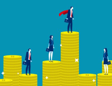 Office workers. Concept business financial vector illustration
