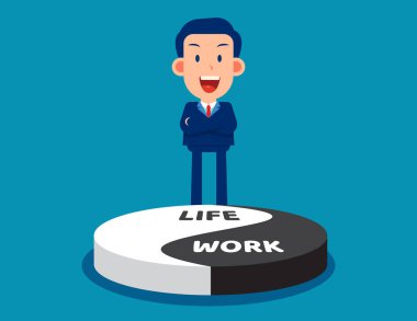 Advice about work-life balance. Equilibrium concept. clipart