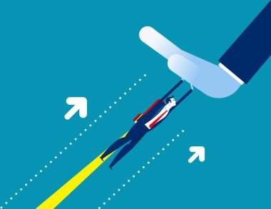 İş adamı büyük bir engele meydan okuyor. İş kavgası kavramı