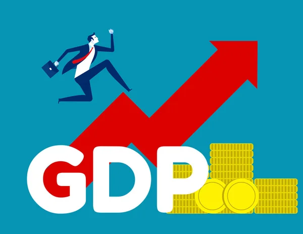 Orçamento do governo. Conceito crescimento do negócio PIB vetor ilustrati — Vetor de Stock