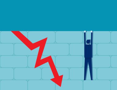 İş azaltma çizelgesi. Konsept iş grafiği çizelgesi çizimi, iş hatası, grafiği düşür