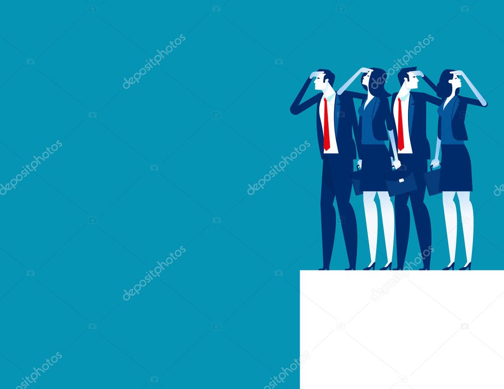 Company economy toward decline stock. Concept business finance and economy vector. Solution, Direction, Flat business cartoon design