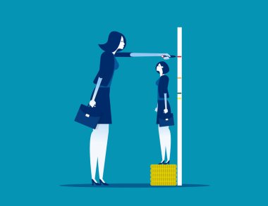 Yatırımcı büyümelerine yardım ediyor. Konsept iş geliştirme vektör stok illüstrasyonu, düz çizgi film karakter biçimi.