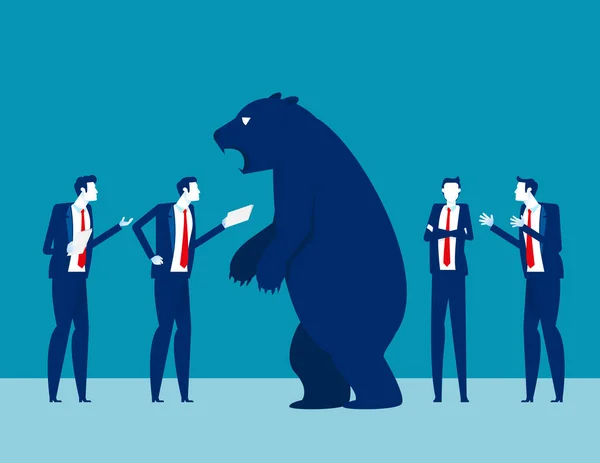 Bear Αγορά Παρουσιάζει Πτωτική Τάση Χρηματιστηριακή Αγορά — Διανυσματικό Αρχείο