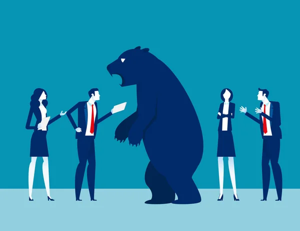 Bear Αγορά Παρουσιάζει Πτωτική Τάση Χρηματιστηριακή Αγορά — Διανυσματικό Αρχείο