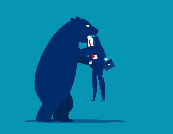 Bear Markt Presenteert Downtrend Aandelenmarkt — Stockvector