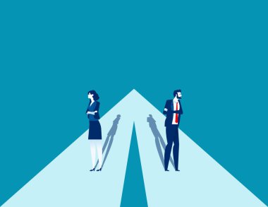 İnsanlar farklı şekilde yürüyor. Boşanmış çift kavramı