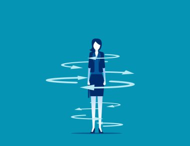 İşlem yönetimi. Strateji ve performans, Düz çizgi film vektör çizimi tasarımı.