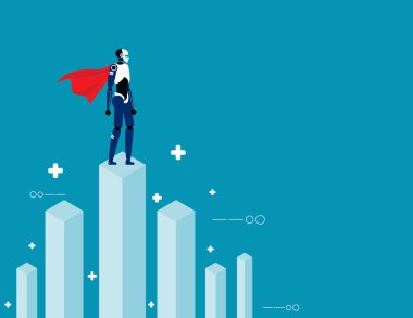 En iyi işte başarı. Gelişim konsepti. Geometrik ve Küp