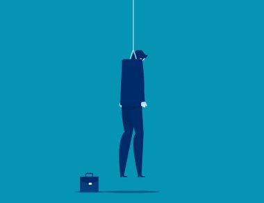 Boğulan işadamı iple asıldı. Depresyon kavramı. 
