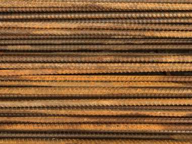 Paslı çelik rebars