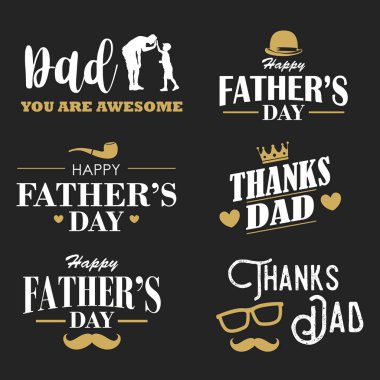 Mutlu Babalar günü özel koleksiyon, vektör
