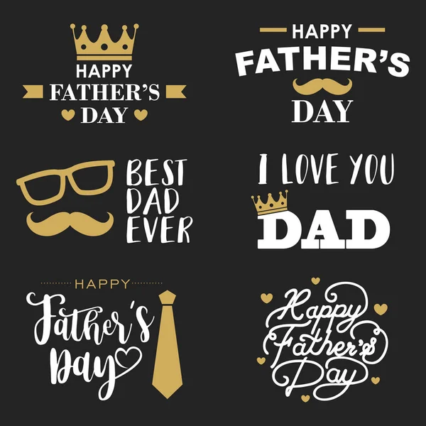 Happy Father's Day Design Collection, vector — Stock Vector