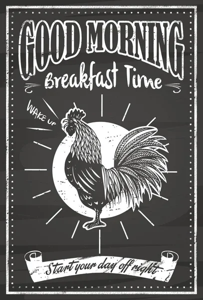 Vintage good morning, breakfast blackboard