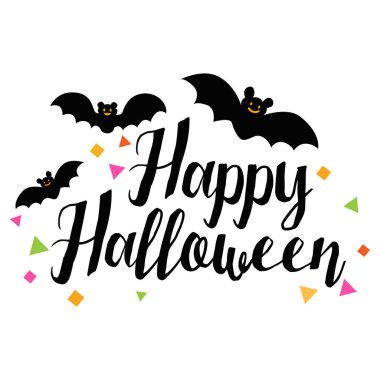 Mutlu Cadılar Bayramı Metin Bayrağı, Vektör