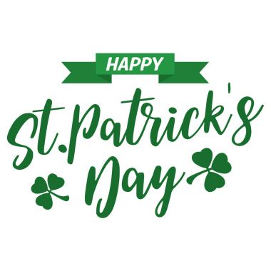 El Aziz Patrick günü afiş, vektör yazılı