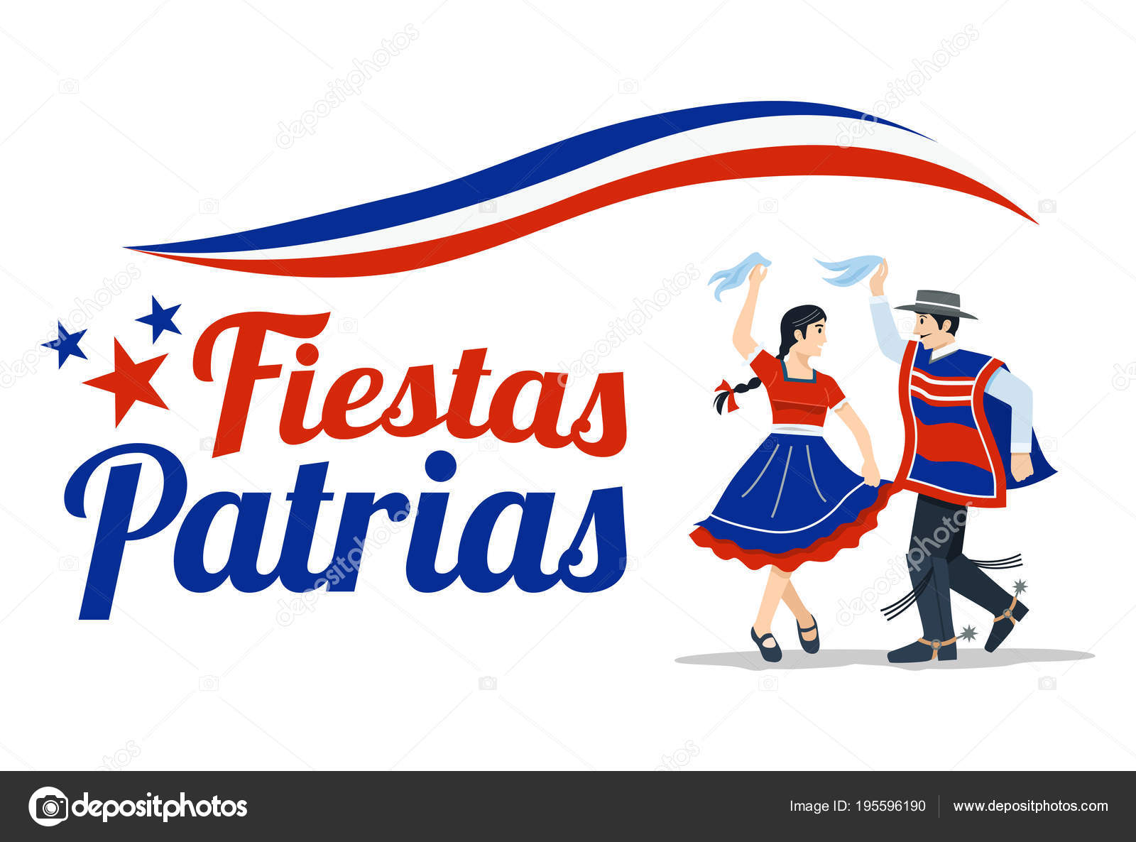 Fiestas Patrias Independence Day Celebration Chile Spanish Phrase Stock  Vector Image by ©rexandpan #195596190