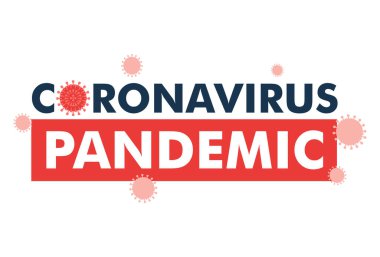 Beyaz arkaplanda Coronavirus Pandemic afişi, Vektör