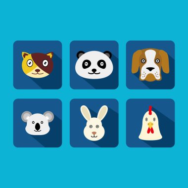 hayvan vektör simgesi