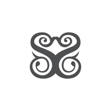 Çift Kişilik S logo vektör çizim