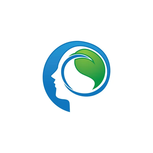 Abstrakte menschliche Kopf-Logo-Gestaltung — Stockvektor