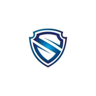 S kalkan güvenlik vektör simge logosu