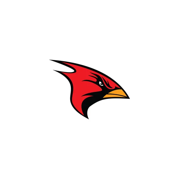 Redbird cabeza icono logo vector — Archivo Imágenes Vectoriales