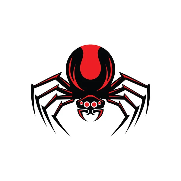 Mascote Redback Black Widow aranha vetor ilustração —  Vetores de Stock