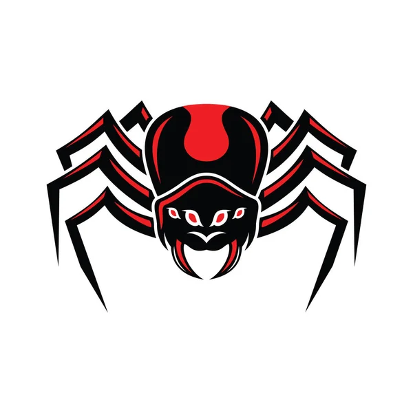 Μασκότ Redback αράχνη πρόσοψη διανυσματικά εικονογράφηση. — Διανυσματικό Αρχείο