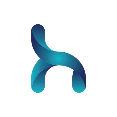 H harfi soyut 3d Logo Tasarım