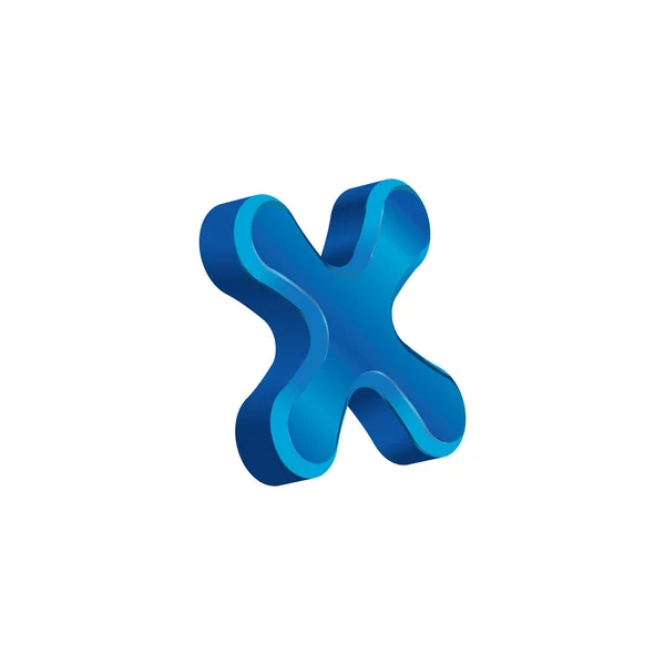 抽象的な 3 d 文字 X ロゴ デザイン — ストックベクタ