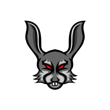Tavşan maskot kafa takım Logo vektör