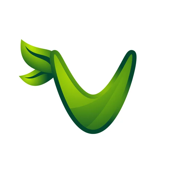 Harfi Doğal Simgesi Logo Vektör — Stok Vektör