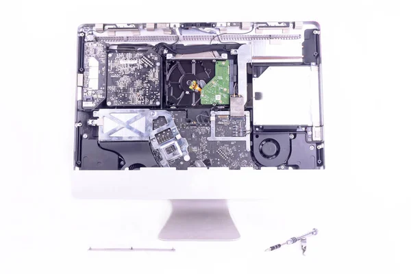 De oude computer reparatie — Stockfoto