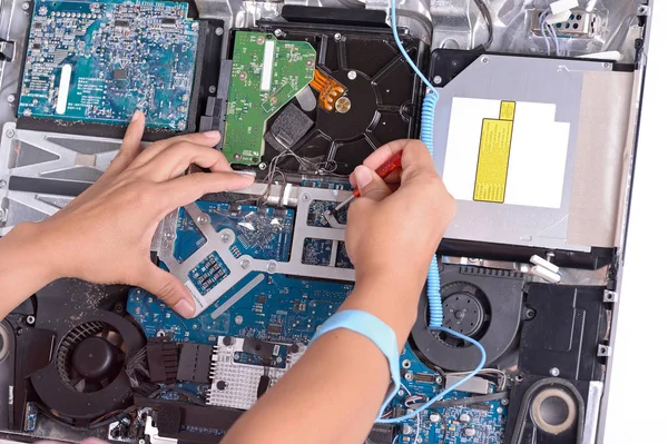 Naprawić komputer brudne — Zdjęcie stockowe