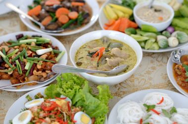 Tayland yemekleri set