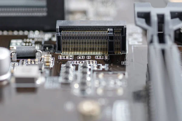 Msata Port auf dem Mainboard — Stockfoto