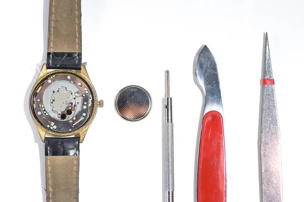 Oprava hodinek a nástroje — Stock fotografie