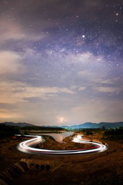 milky way and the horseshoeroad clipart