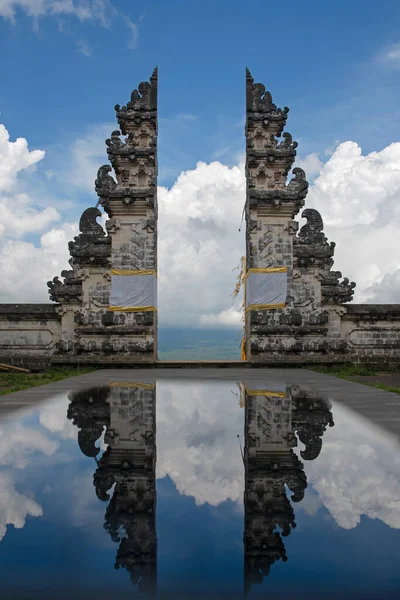 Templo Bali Reflexión Lugar Favorito Indonesia —  Fotos de Stock