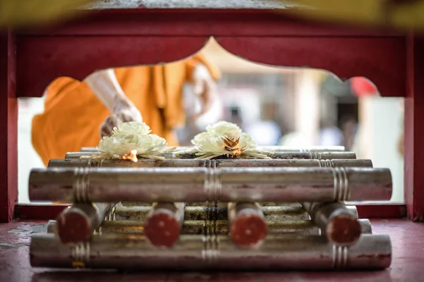 Tayland Daki Rahipler Budizm Cenaze Töreni Düzenledi — Stok fotoğraf