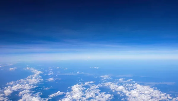 Sky View Dari Sudut Tinggi Pesawat — Stok Foto