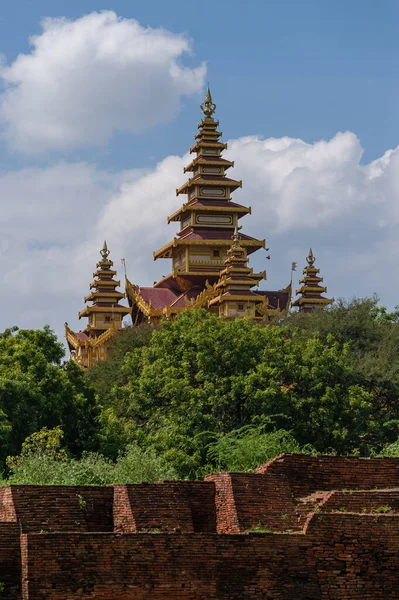Shin Pin Sar Kyo Templo Myanmar Por Mañana —  Fotos de Stock